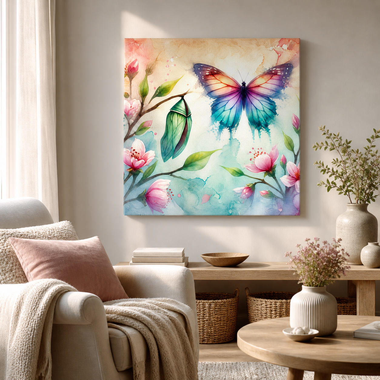 Butterfly Bloom Transformation Canvas - Image 8