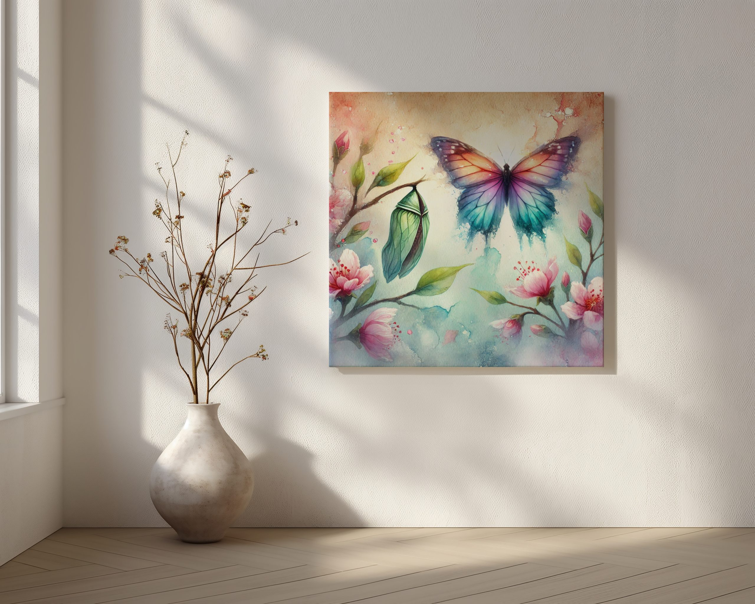 Butterfly Bloom Transformation Canvas - Image 2