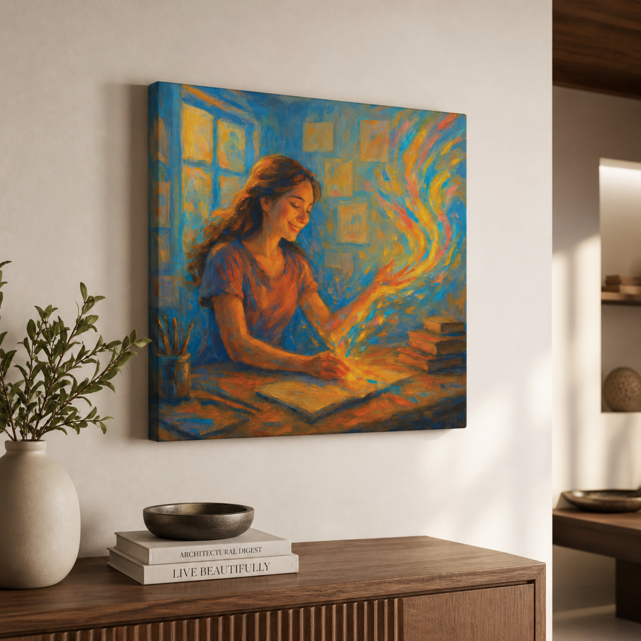 Ignite Your Inner Fire – Creative Inspiration Canvas - Image 6