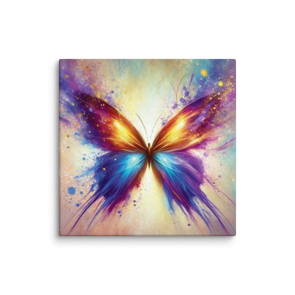 Radiant Wings – Vibrant Butterfly Abstract Canvas Wall Art