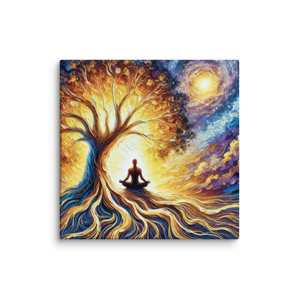 Enlightened Roots Spiritual Canvas Wall Art