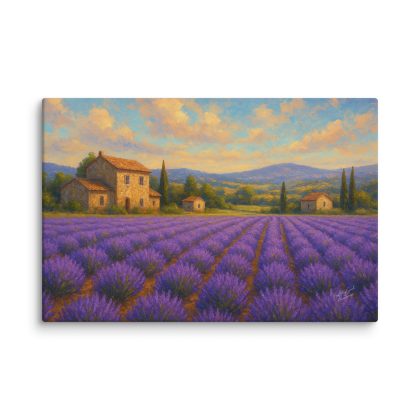 Fields of Serenity – Provençal Lavender Landscape Canvas