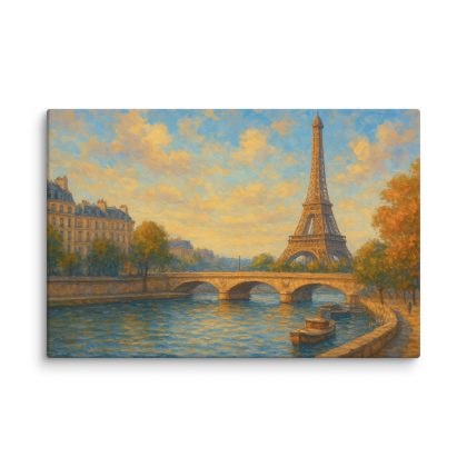 Whispers of Paris – Romantic Sunset Canvas