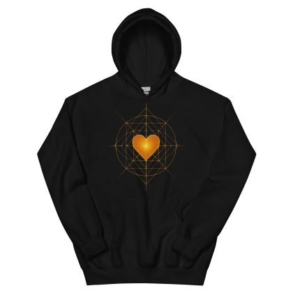 Golden Heart Energy – Minimal Spiritual Unisex Hoodie