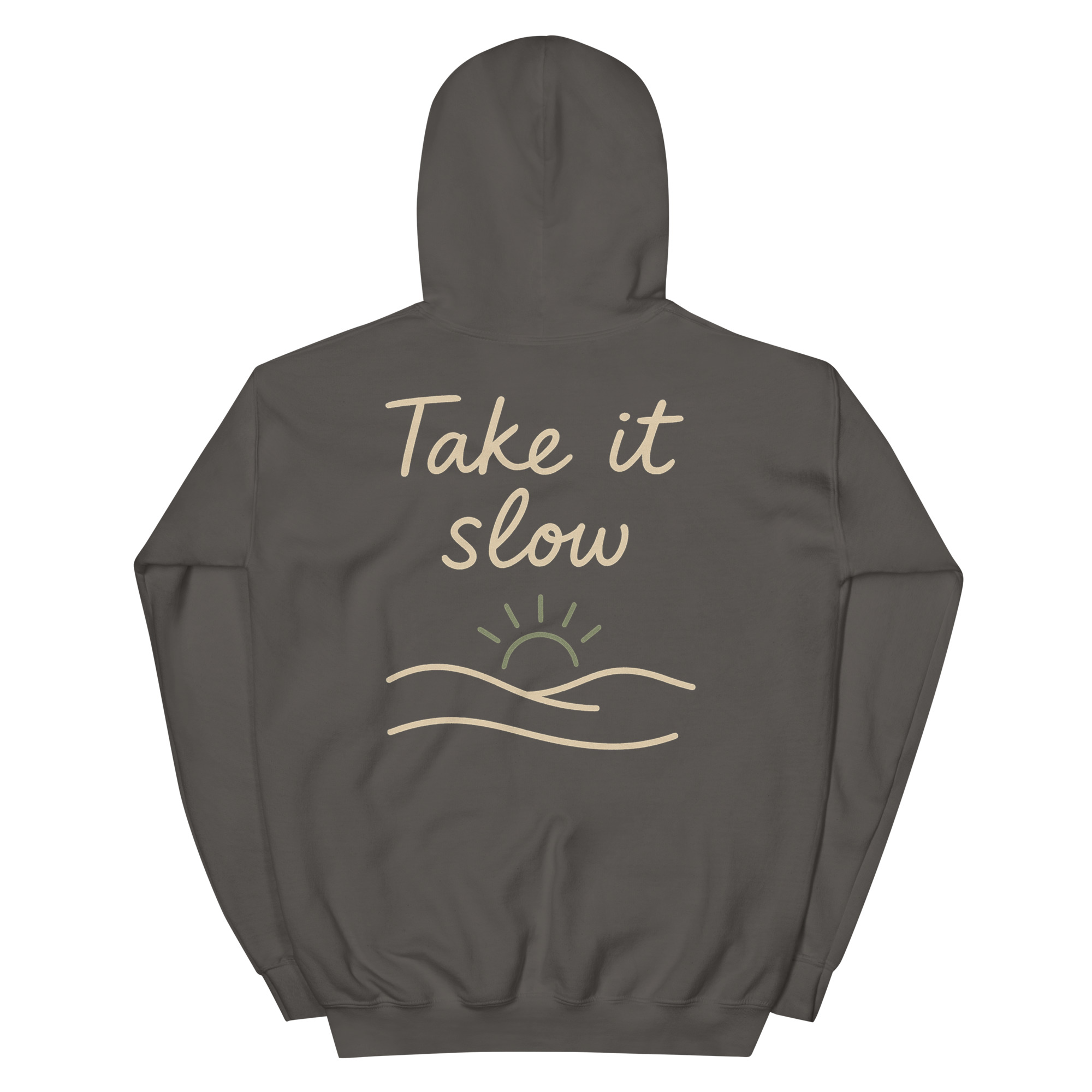 Take It Slow – Minimal Mindful Unisex Hoodie (Back Print) - Image 11