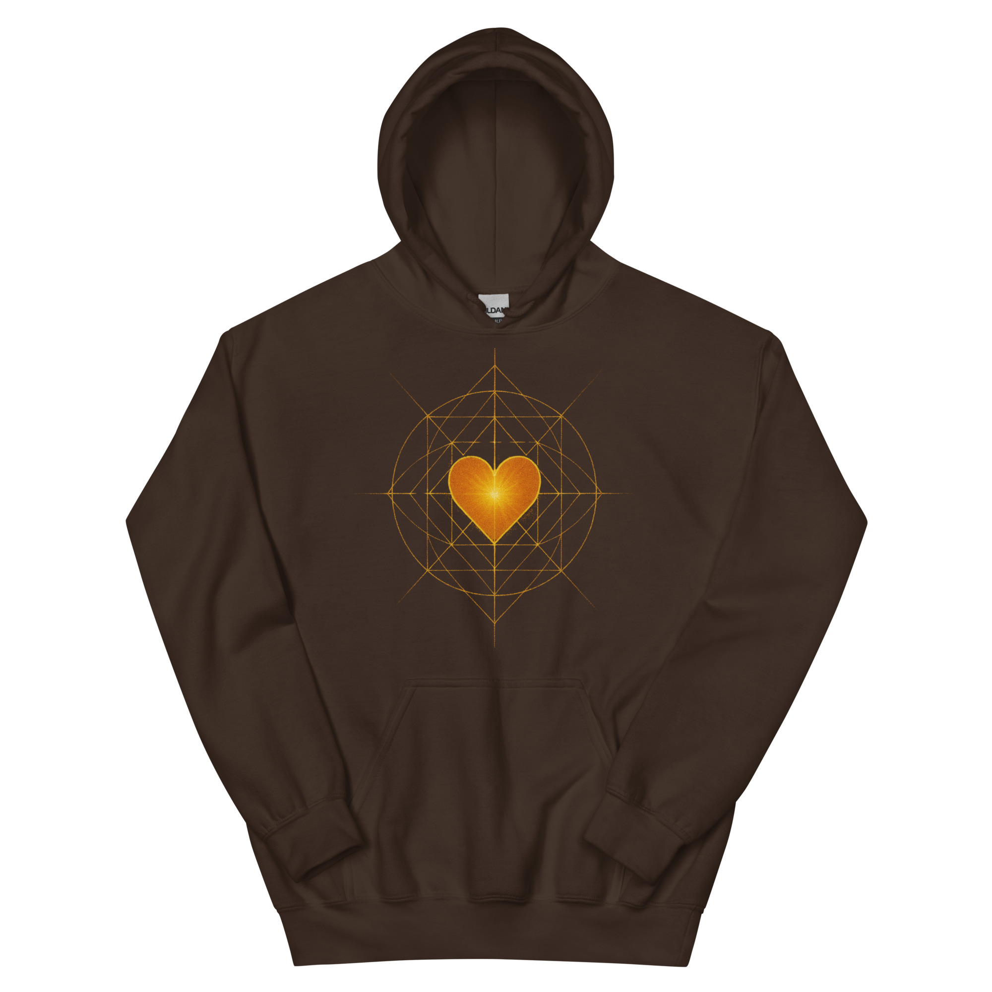 Golden Heart Energy – Minimal Spiritual Unisex Hoodie - Image 7