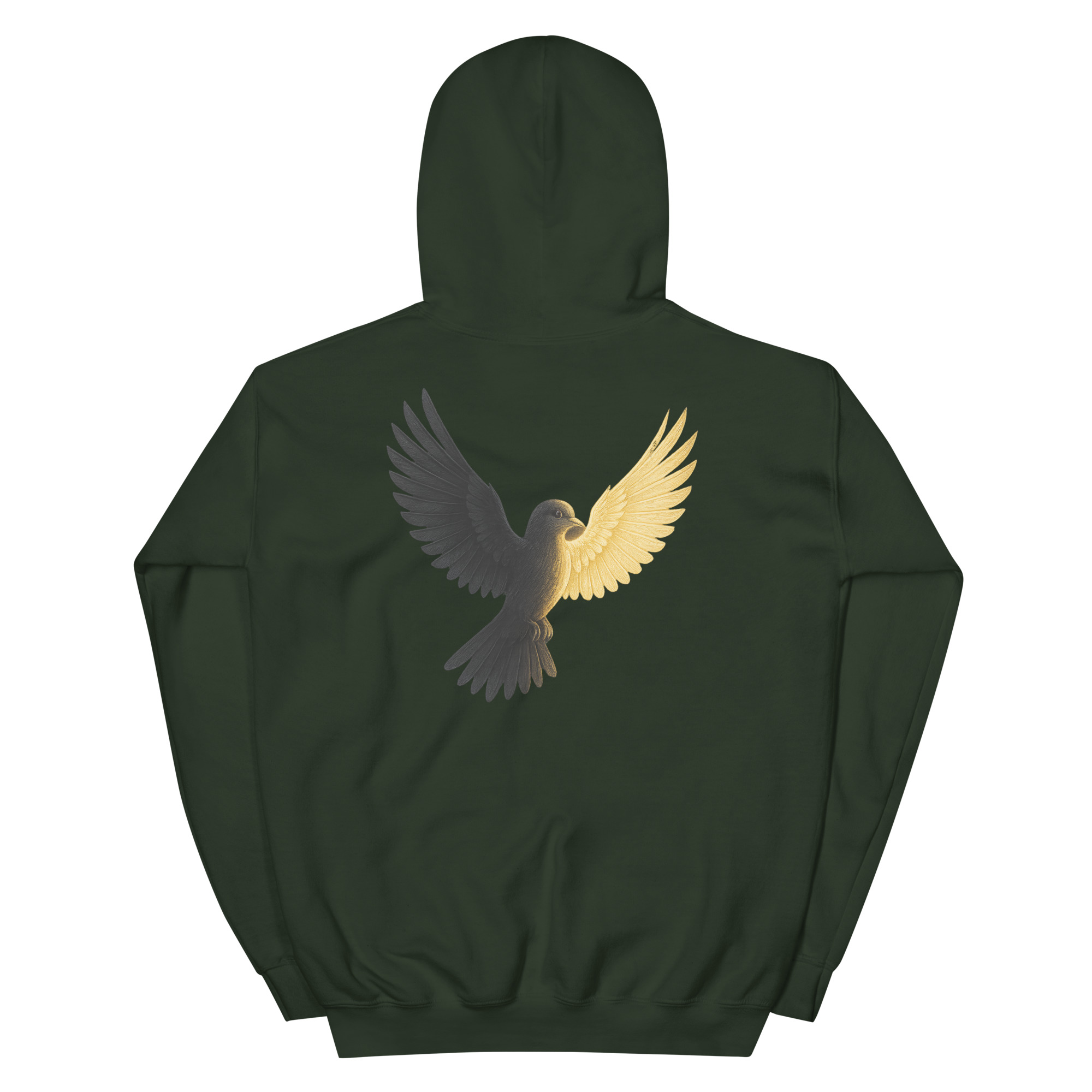Golden Wings – Freedom & Strength Unisex Hoodie (Back Print) - Image 9
