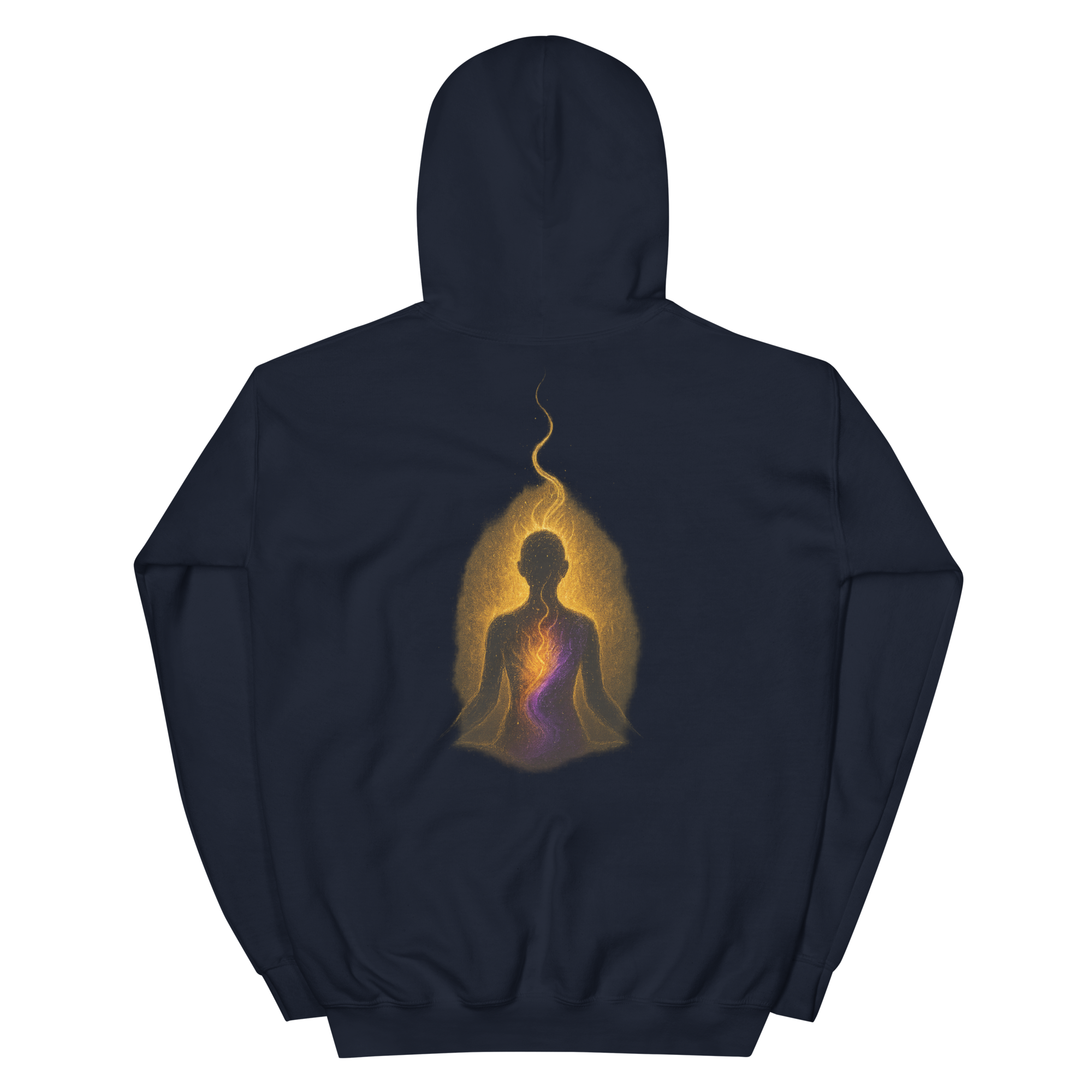 Inner Light Awakening – Mindful Energy Unisex Hoodie (Back Print) - Image 3