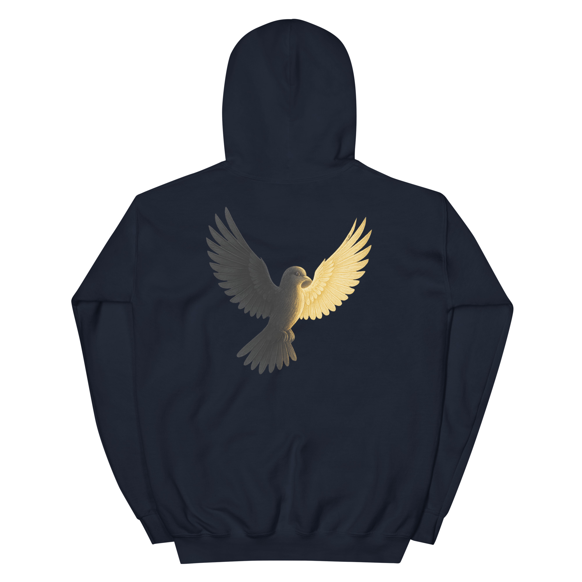 Golden Wings – Freedom & Strength Unisex Hoodie (Back Print) - Image 3