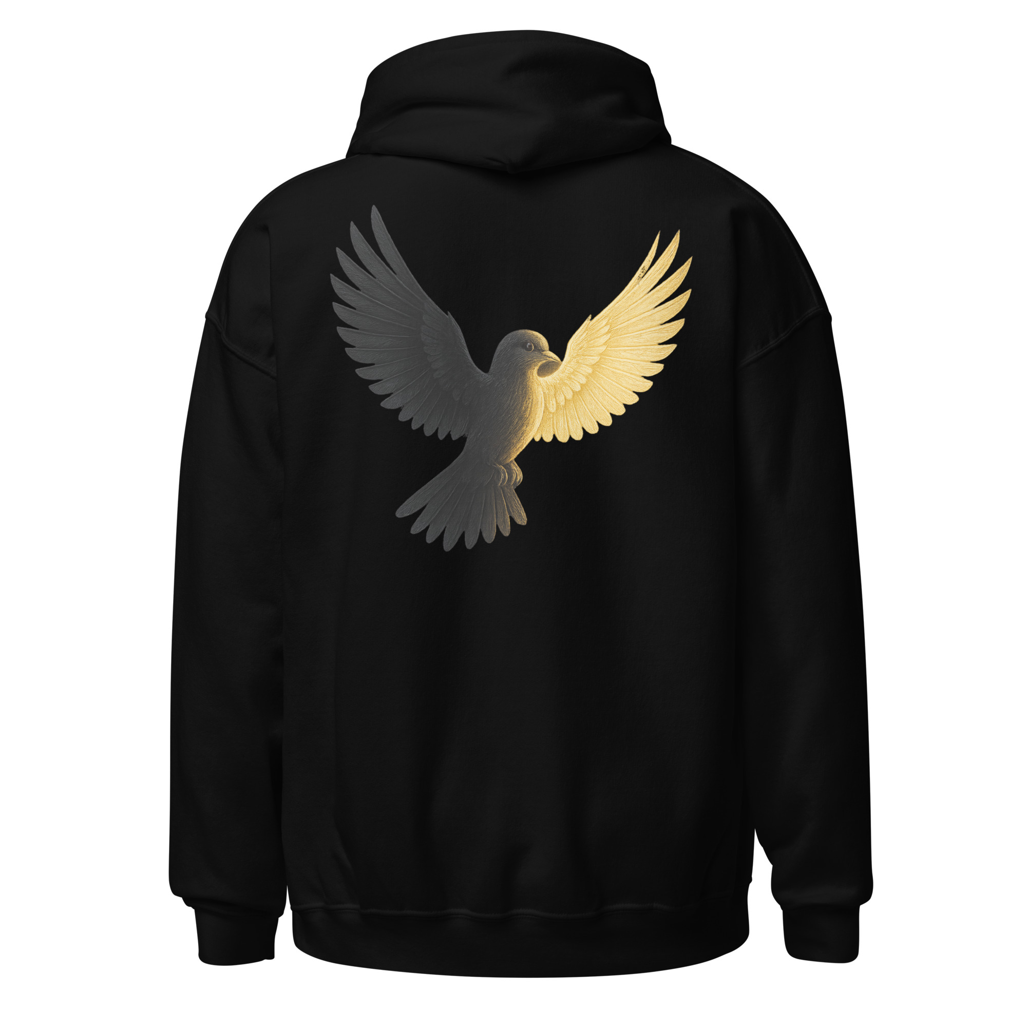 Golden Wings Dove Unisex Hoodie - Image 2